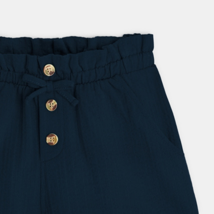 Avis Short taille haute uni bleu fille OKAIDI 3