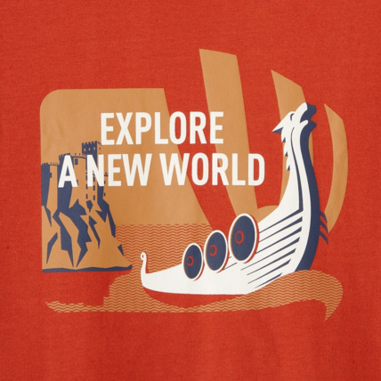 Avis T-shirt col rond à message Explore a New World orange garçon OKAIDI 2