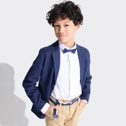 Avis Veste de costume en coton et lin OKAIDI 1