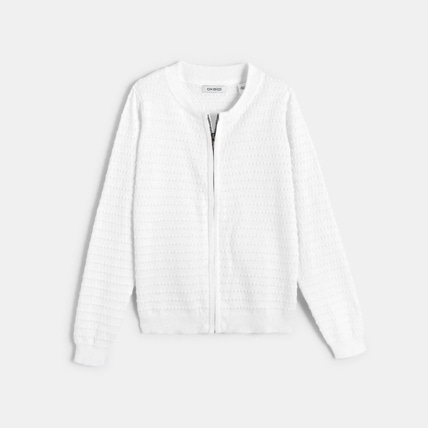 Avis Gilet fantaisie blanc fille OKAIDI 1