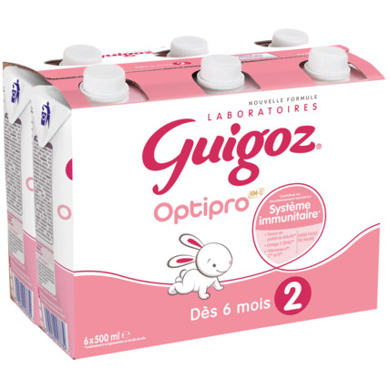 Lait en brique 2ème âge 6x500 ml GUIGOZ : Comparateur, Avis, Prix