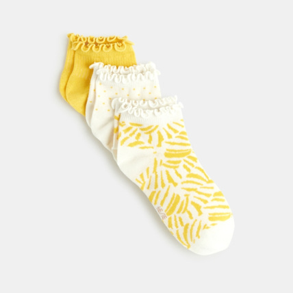 Avis Socquettes volantées fantaisie (lot de 3) jaune fille OKAIDI 1