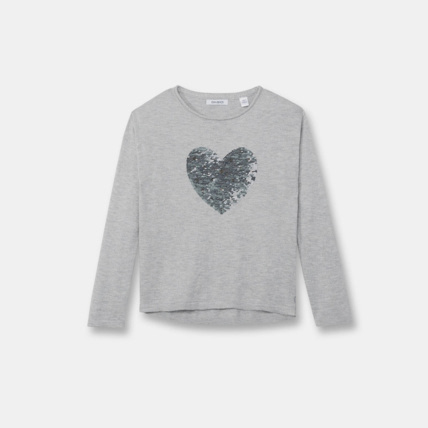 Avis Pull à message gris fille OKAIDI 2