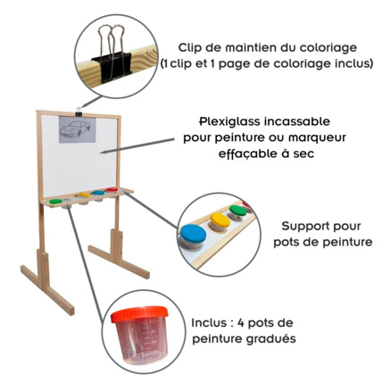 Avis Chevalet en bois pour enfant PABLO 3TOYSM 2