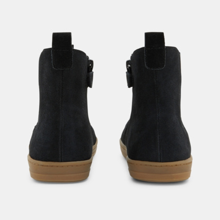 Avis Boots chelsea croûte de cuir paillettes noires fille OKAIDI 4