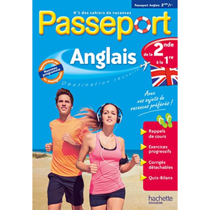 Avis Passeport - Anglais de la 2de à la 1re - Cahier de vacances 2023 Hachette Éducation 1