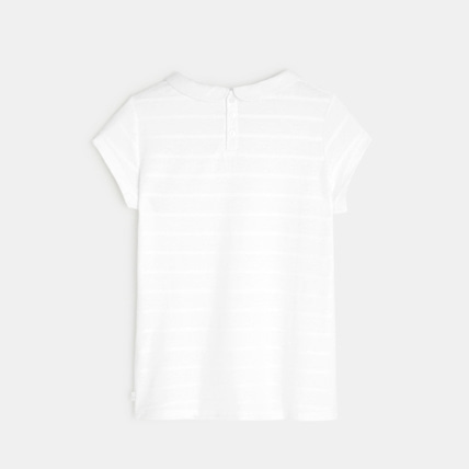 Avis T-shirt col Claudine blanc fille OKAIDI 4
