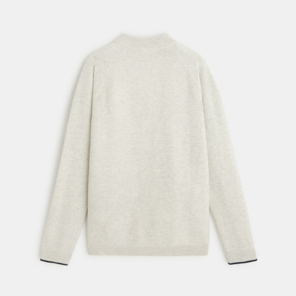 Avis Gilet teddy zippé en maille fine blanc garçon OKAIDI 3