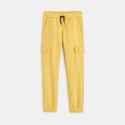 Avis Jogging uni à poches cargo jaune garçon OKAIDI 1
