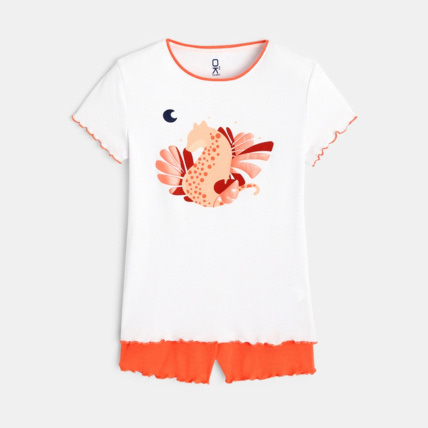 Avis Pyjama d'été 2 pièces motif dragon blanc fille OKAIDI 1