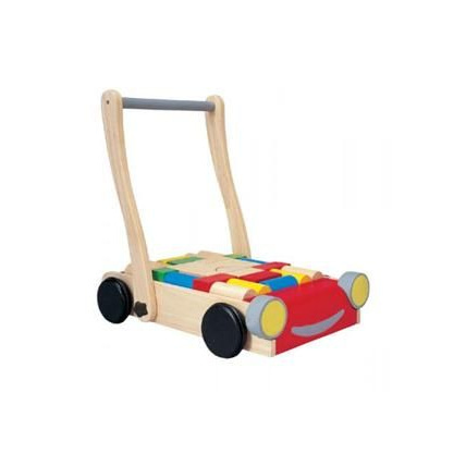 Avis Chariot de marche en bois avec cubes PLAN TOYS 1