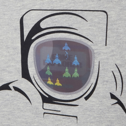 Avis Sweat molleton à image 3D holographique gris garçon OKAIDI 3