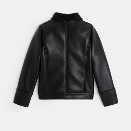 Avis Blouson zippé en faux cuir doublé noir fille OKAIDI 2
