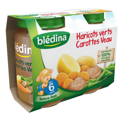 Avis Pot Haricots verts Carottes Veau 2x200g Blédina 1