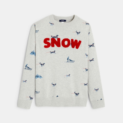 Avis Sweat-shirt imprimé SNOW gris garçon OKAIDI 1