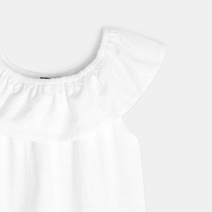 Avis T-shirt volanté blanc fille OKAIDI 2