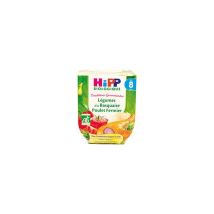 Avis Légumes à la basquaise poulet fermier 190 g dès 8 mois HIPP 1