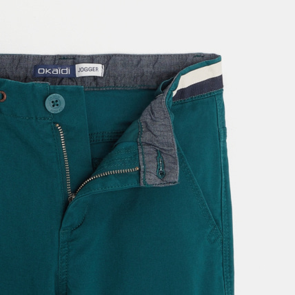 Avis Pantalon en toile et cordon à la taille vert garçon OKAIDI 3