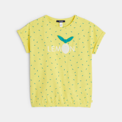 Avis T-shirt coloré original Lemon jaune fille OKAIDI 2