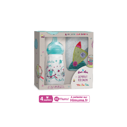 Avis Coffret biberon 270 ml + Bavoir collection capsule Moulin Roty Luc et Léa 1