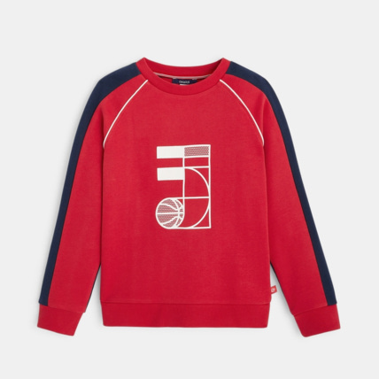 Avis Sweat molleton sport rouge garçon OKAIDI 1