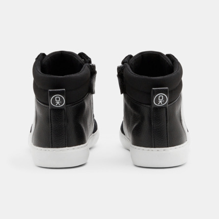 Avis Baskets mid mix matières à lacets noires garçon OKAIDI 4