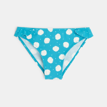 Avis Culotte de maillot de bain pois et coquillages bleu fille OKAIDI 1