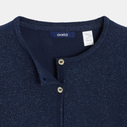 Avis Gilet boléro pailleté bleu fille OKAIDI 2
