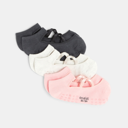 Avis Chaussettes invisibles antidérapantes roses fille OKAIDI 1