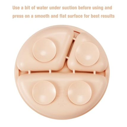 Avis Lot de 2 assiettes à ventouse en silicone avec compartiments, 2 cuillères et 2 fourchettes PandaEar 7