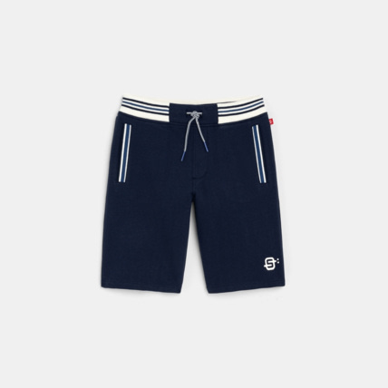 Avis Bermuda en jersey chiné bleu garçon OKAIDI 1