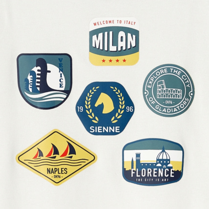 Avis T-shirt blasons Italie blanc garçon OKAIDI 2