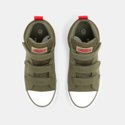 Avis Baskets mid toile à scratch vertes garçon OKAIDI 2