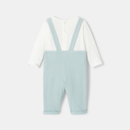 Avis Salopette en coton nid d'abeille avec t-shirt intégré naissance ABSORBA 3