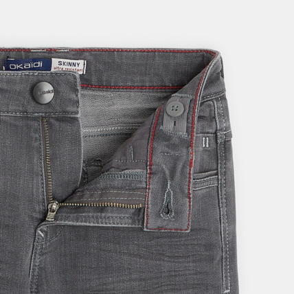 Avis Jean skinny en denim ultra-résistant gris garçon OKAIDI 2