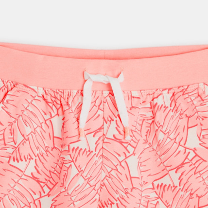 Avis Short en jersey imprimé "feuillages" rose fille OKAIDI 3