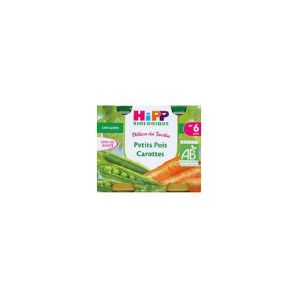 Avis Petits pois Carottes - 2 pots x 190g - 6 mois HIPP 1