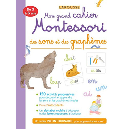 Avis Mon grand cahier MONTESSORI des sons et des graphèmes LAROUSSE 1