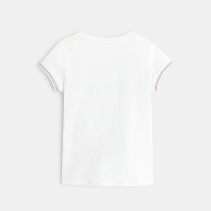 Avis T-shirt col rond "home my sweet home" vert fille OKAIDI 3
