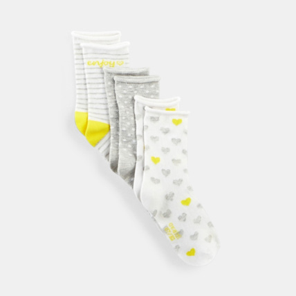 Avis Chaussettes fantaisie (lot de 3) jaunes fille OKAIDI 1