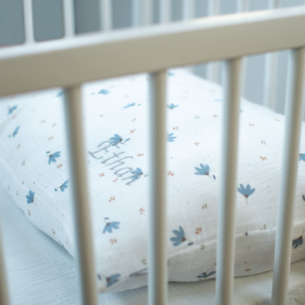 Avis Taie d'oreiller en gaze de coton, Bleuet Sevira Kids 3