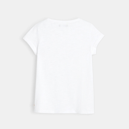 Avis T-shirt sequins magiques palmiers jaune fille OKAIDI 3