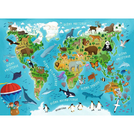 Avis Puzzle Carte du monde des animaux - de 5 ans RAVENSBURGER 2