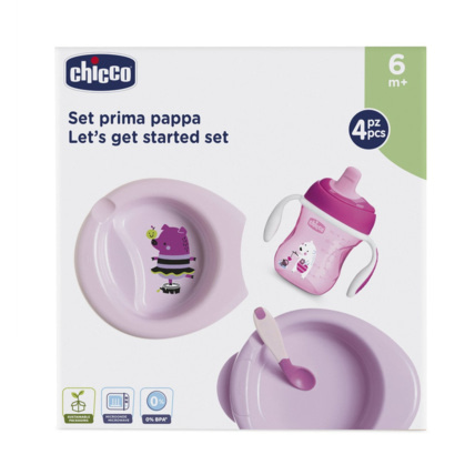 Avis Coffret repas assiette + tasse + cuillère - 6m+ Chicco 1