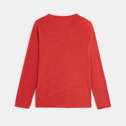 Avis T-shirt uni en coton rouge garçon OKAIDI 2