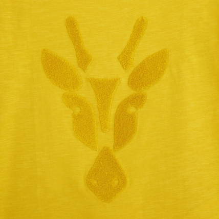 Avis T-shirt manches courtes motif animal jaune fille OKAIDI 3