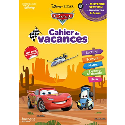 Avis Disney - Cars - Cahier de vacances 2023, de la Moyenne Section à la Grande section Hachette Éducation 1