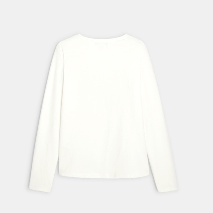 Avis T-shirt en coton biologique blanc fille OKAIDI 3