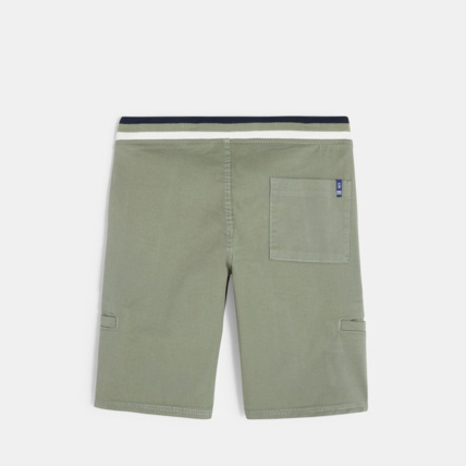 Avis Bermuda slim en toile vert garçon OKAIDI 4