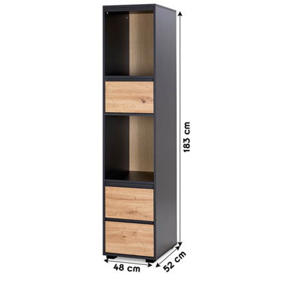Avis Meuble colonne avec 2 niches de rangement et 3 tiroirs DALIA LITTLE SKY BY KLUPS 4